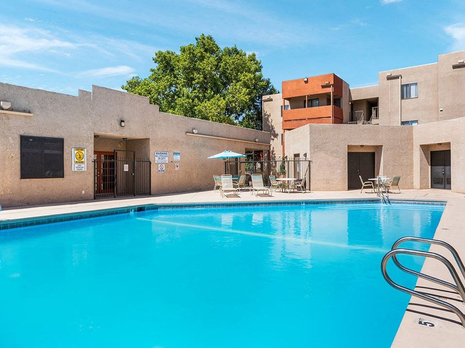 our apartments showcase an unique swimming pool